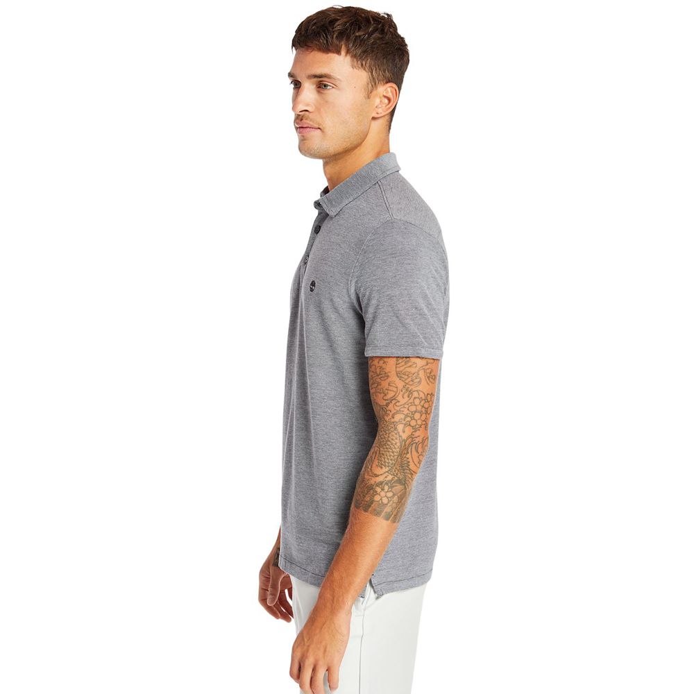 Polo Timberland Argentina Hombre - Baboosic Brook Slim Fit Shirt - Gris - DWQTIB-071